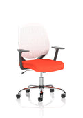 Dura Ergonomic Chair (White Back) – Tabasco Orange