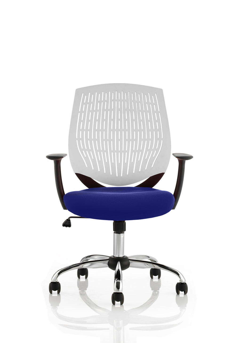 Dura Ergonomic Chair (White Back) – Stevia Blue
