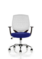 Dura Ergonomic Chair (White Back) – Stevia Blue