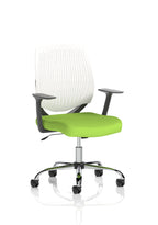 Dura Ergonomic Chair (White Back) – Myrrh Green