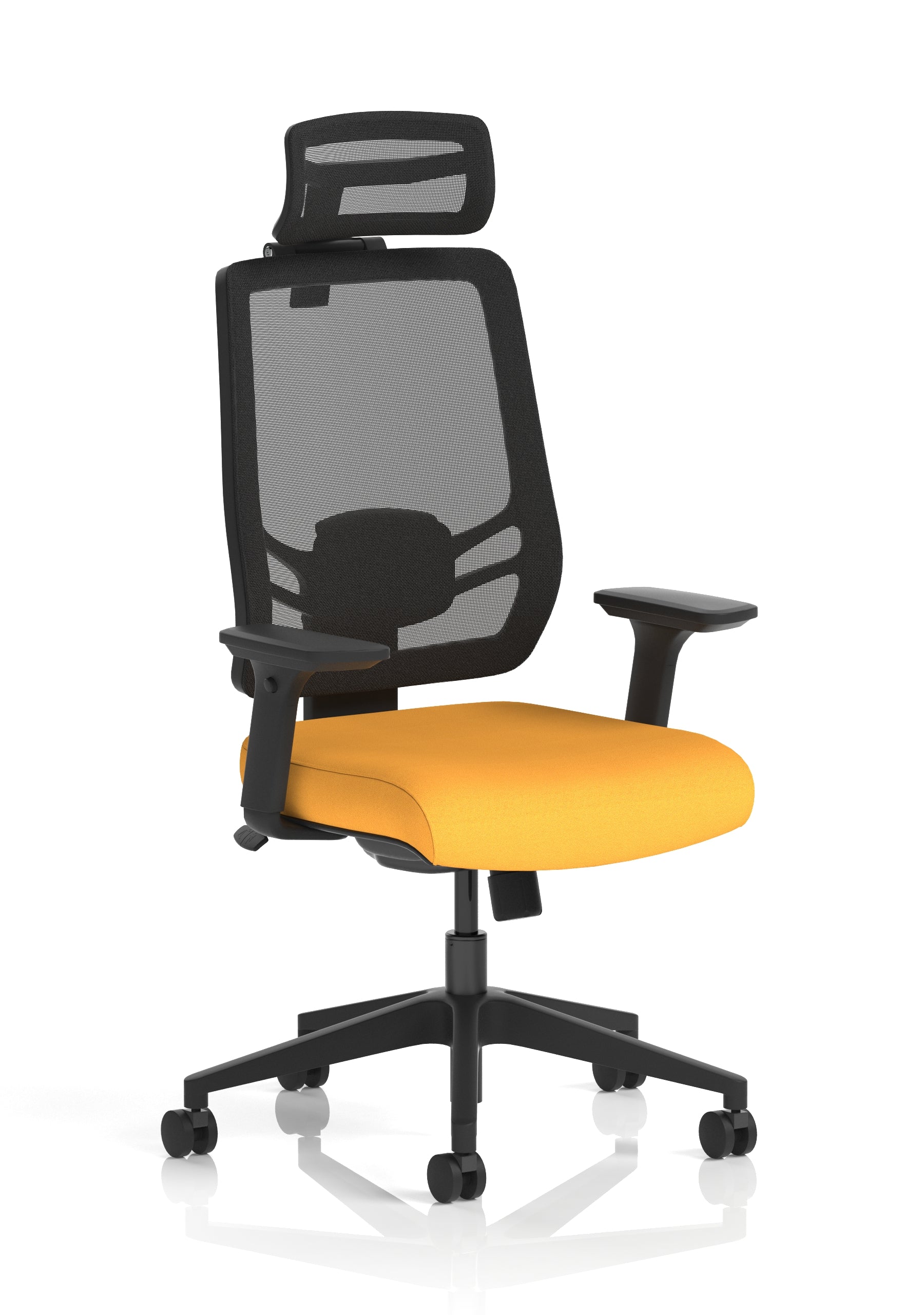 Ergo Twist Ergonomic Chair ((With Headrest)) – Senna Yellow