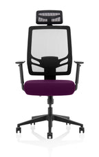 Ergo Twist Ergonomic Chair ((With Headrest)) – Tansy Purple